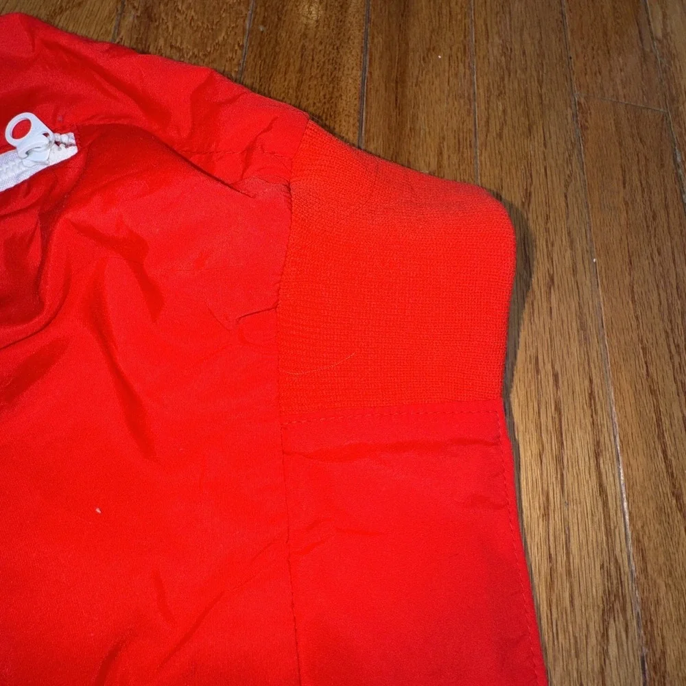 Vintage 60s Levis Hooded National Sports Festival Jacket Light Windbreaker M Red